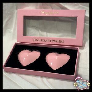 Honey Birdette Pink Metal Heart Pasties